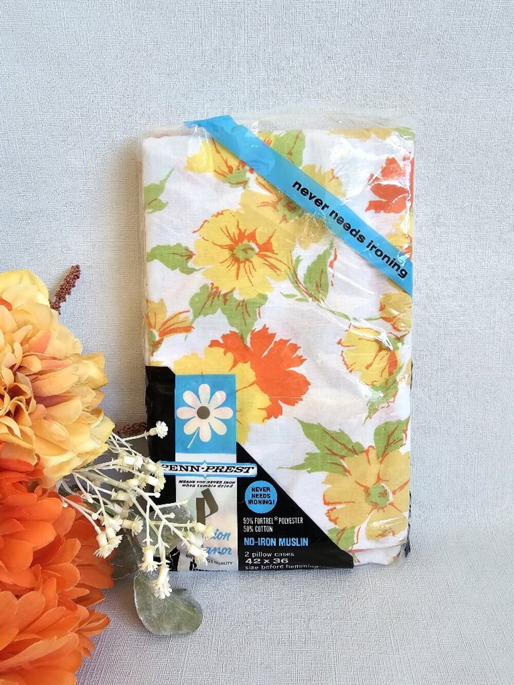 Penn-Prest Fashion Manor Double Flat Floral Sheet and Matching Pillowcases